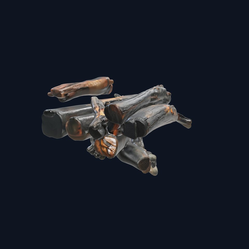 Burning Campfire Wood Model Pack for Realistic Environments